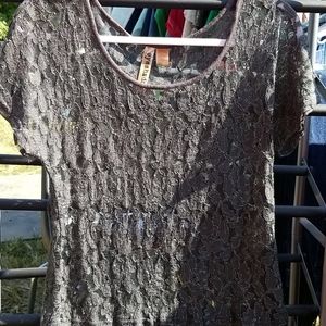 Grey Lace top